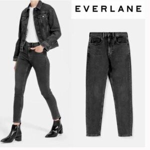 Everlane Washed Black High-Rise Skinny Jeans - Size 28